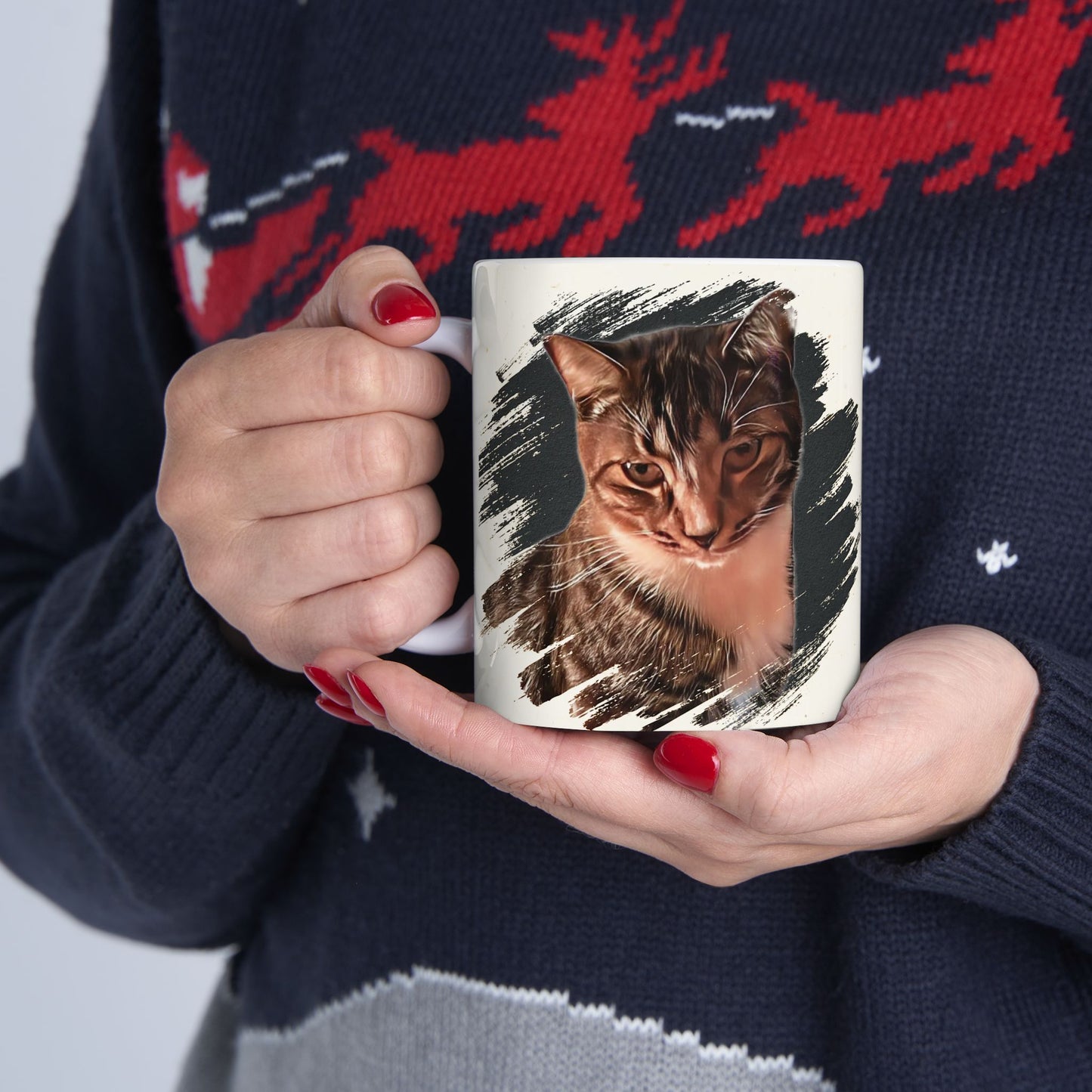 Mug - Adorable Cat, Mysterious and Cute Design, 11oz or 15oz