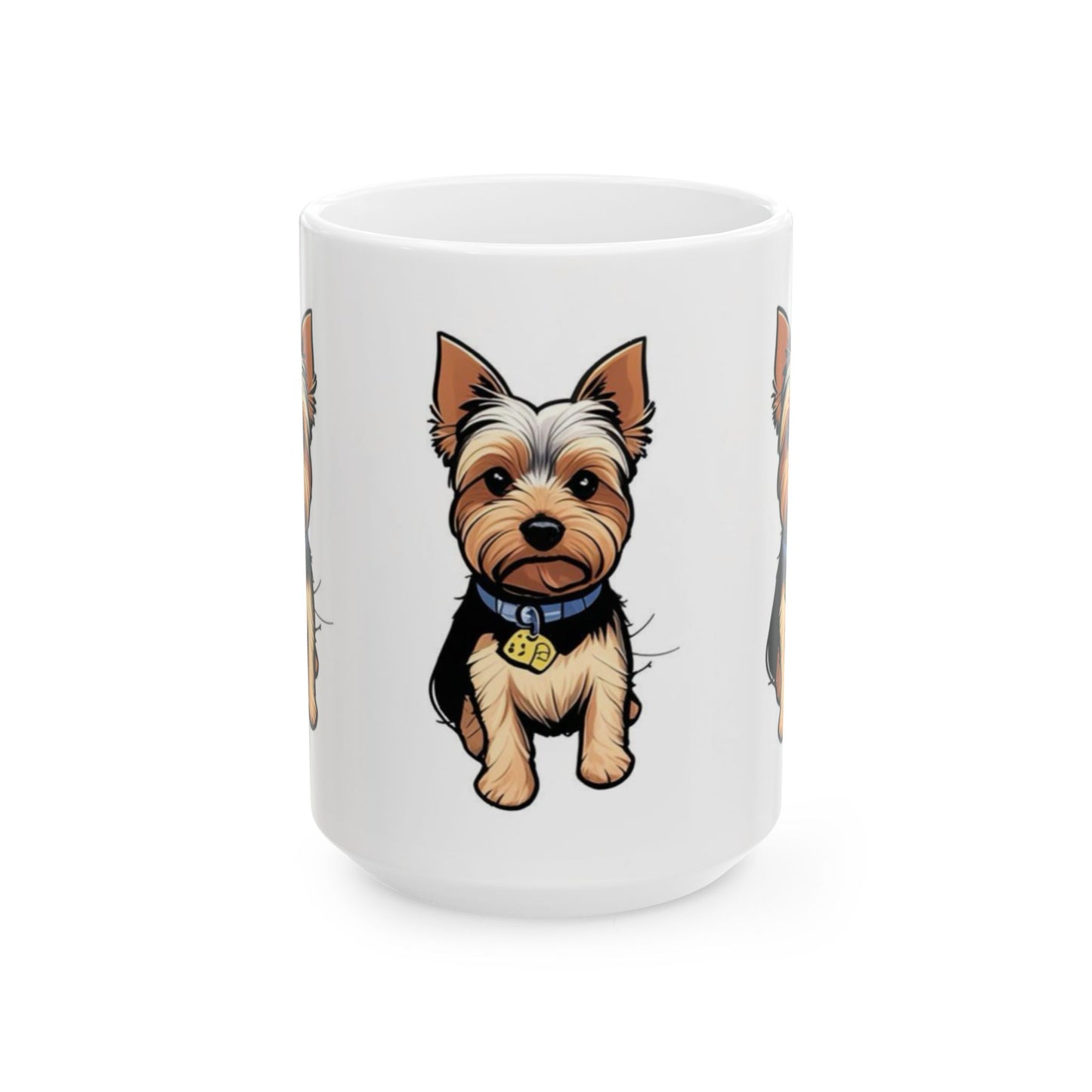 Cute Yorkie Ceramic Mug - Dog Lover Gift (11oz & 15oz)