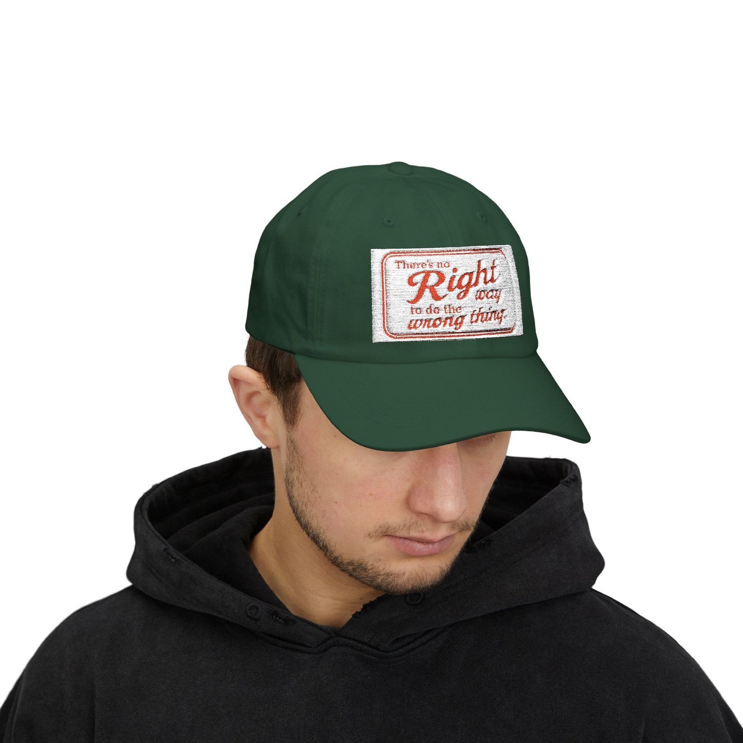 Classic Dad Cap with 'There's No Right Way to Do the Wrong Thing' Quote, Stylish Cap for Dads, Gifts for Father's Day, Casual Everyday [...]