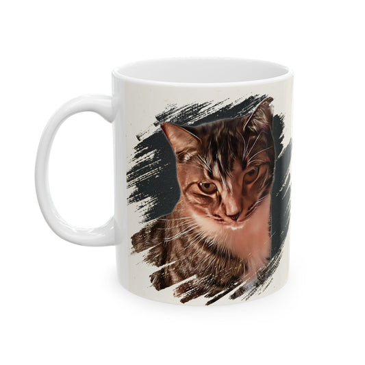 Mug - Adorable Cat, Mysterious and Cute Design, 11oz or 15oz