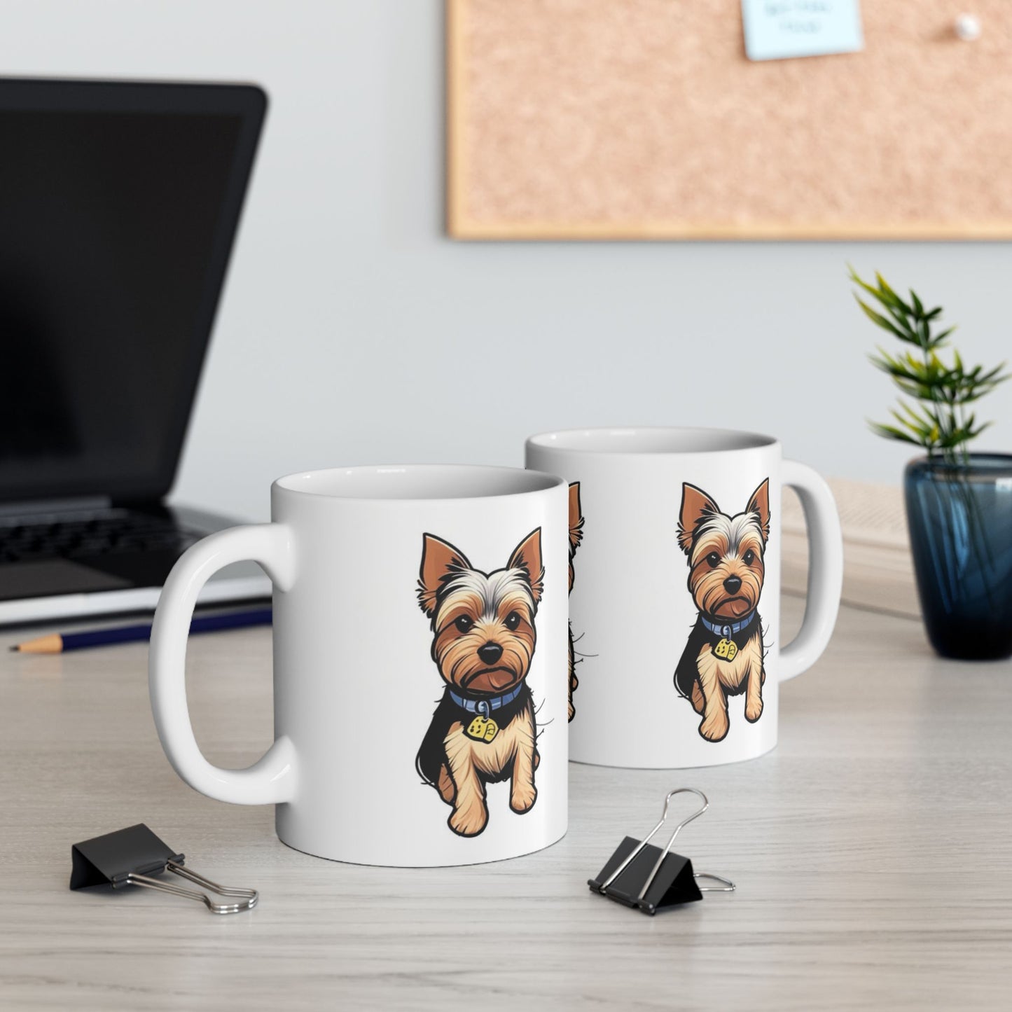 Cute Yorkie Ceramic Mug - Dog Lover Gift (11oz & 15oz)