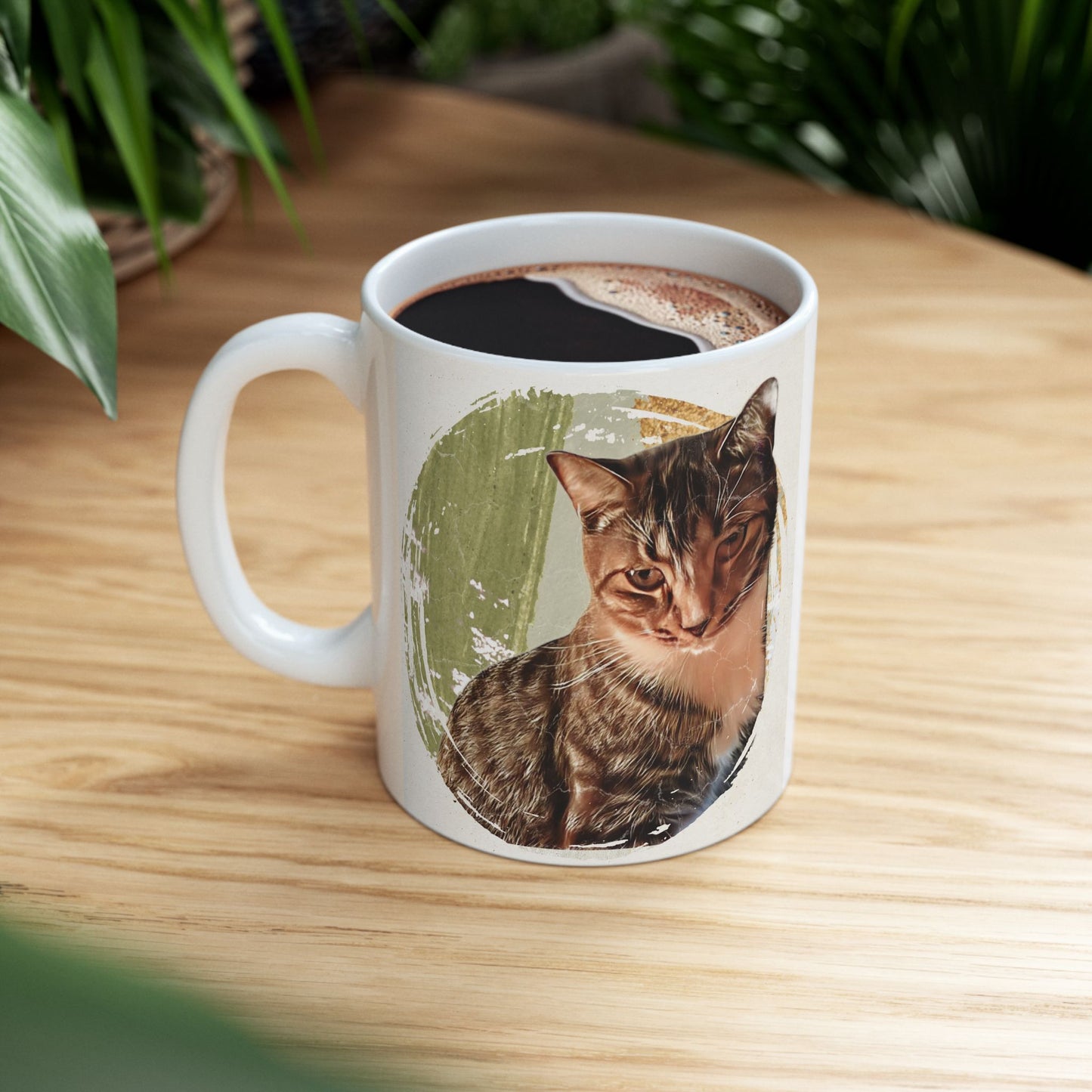 Vintage Cat Ceramic Mug - 11oz & 15oz, Perfect Gift for Cat Lovers