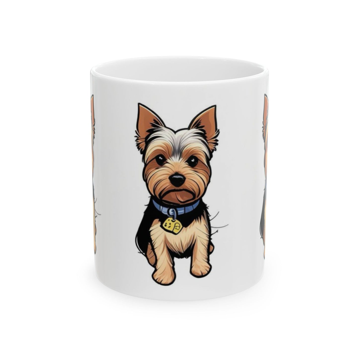 Cute Yorkie Ceramic Mug - Dog Lover Gift (11oz & 15oz)