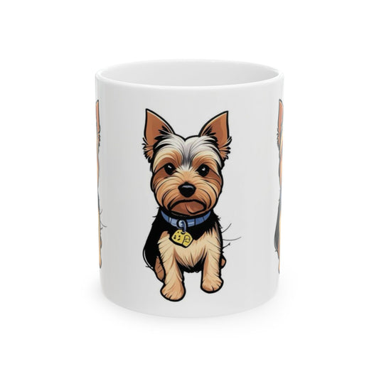 Cute Yorkie Ceramic Mug - Dog Lover Gift (11oz & 15oz)