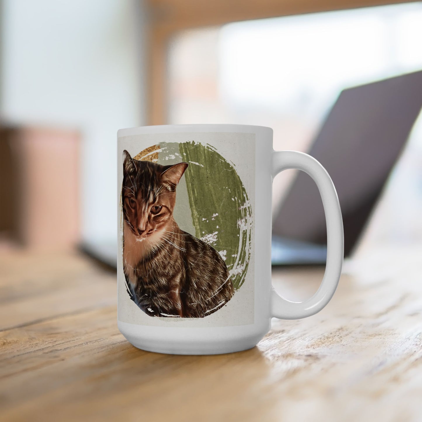 Vintage Cat Ceramic Mug - 11oz & 15oz, Perfect Gift for Cat Lovers