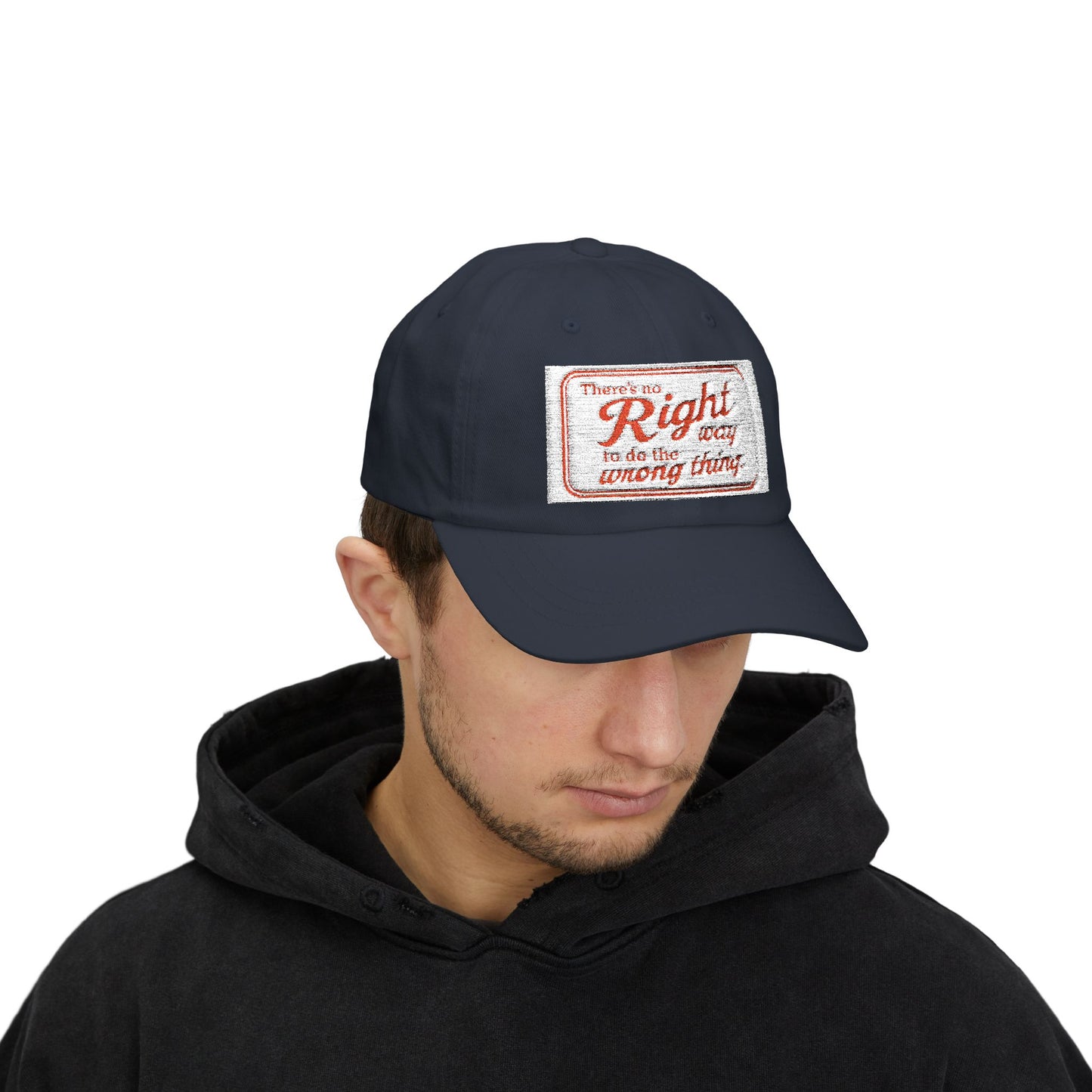 Classic Dad Cap with 'There's No Right Way to Do the Wrong Thing' Quote, Stylish Cap for Dads, Gifts for Father's Day, Casual Everyday [...]