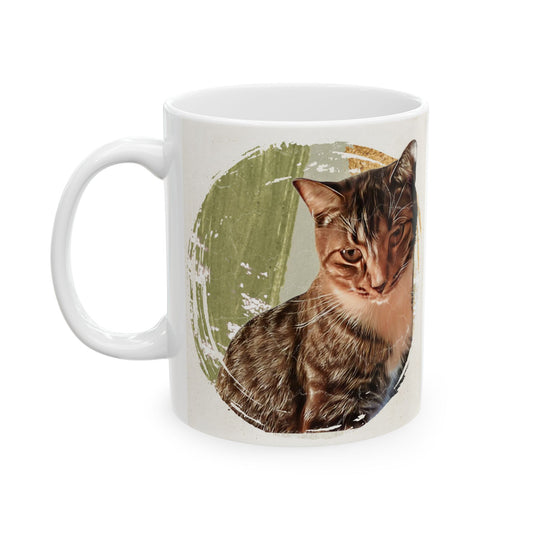 Vintage Cat Ceramic Mug - 11oz & 15oz, Perfect Gift for Cat Lovers