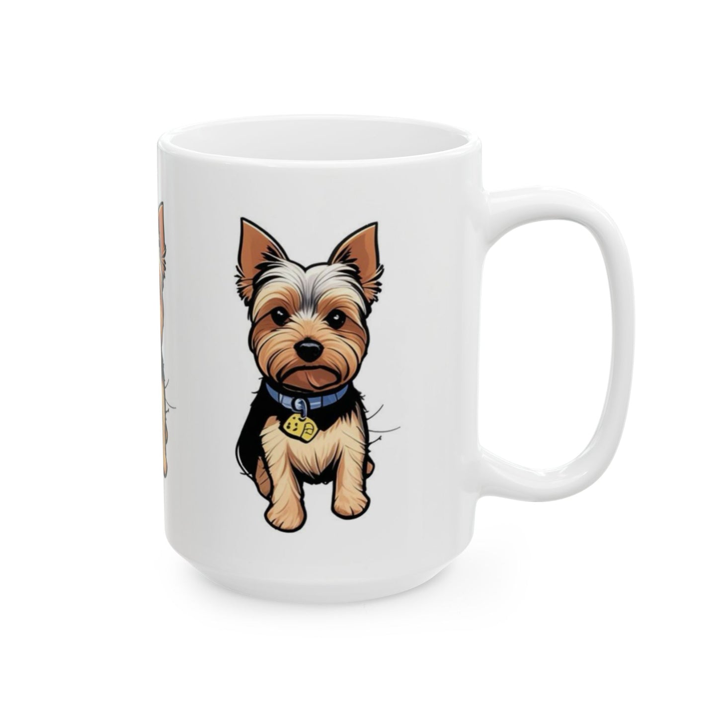 Cute Yorkie Ceramic Mug - Dog Lover Gift (11oz & 15oz)