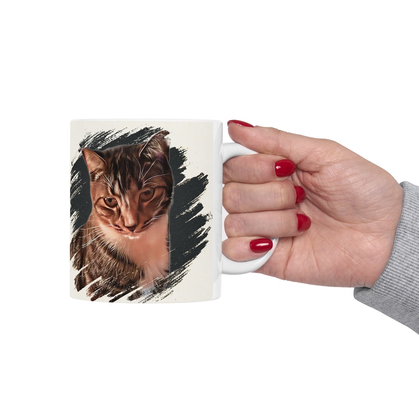 Mug - Adorable Cat, Mysterious and Cute Design, 11oz or 15oz