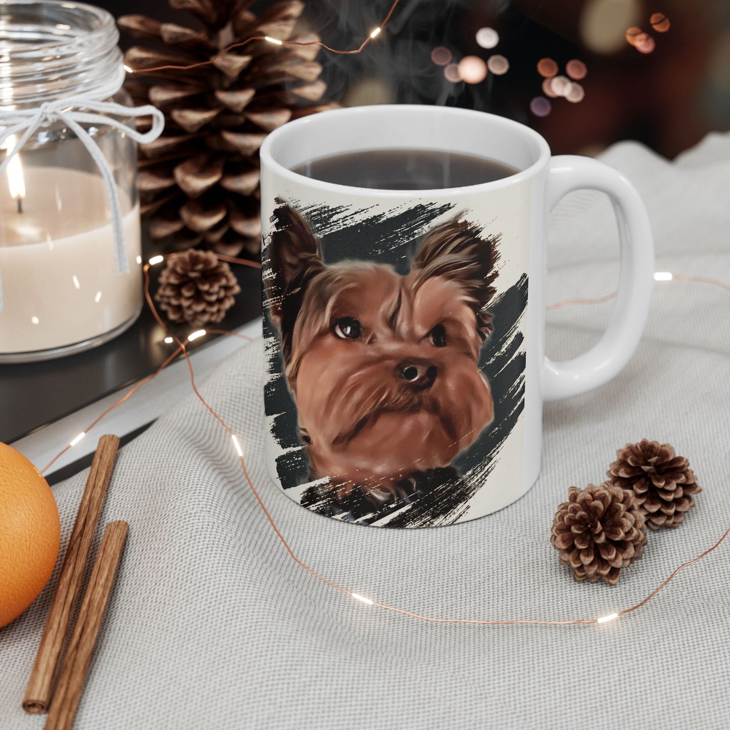 Artistic Dog Portrait Ceramic Mug - 11oz & 15oz