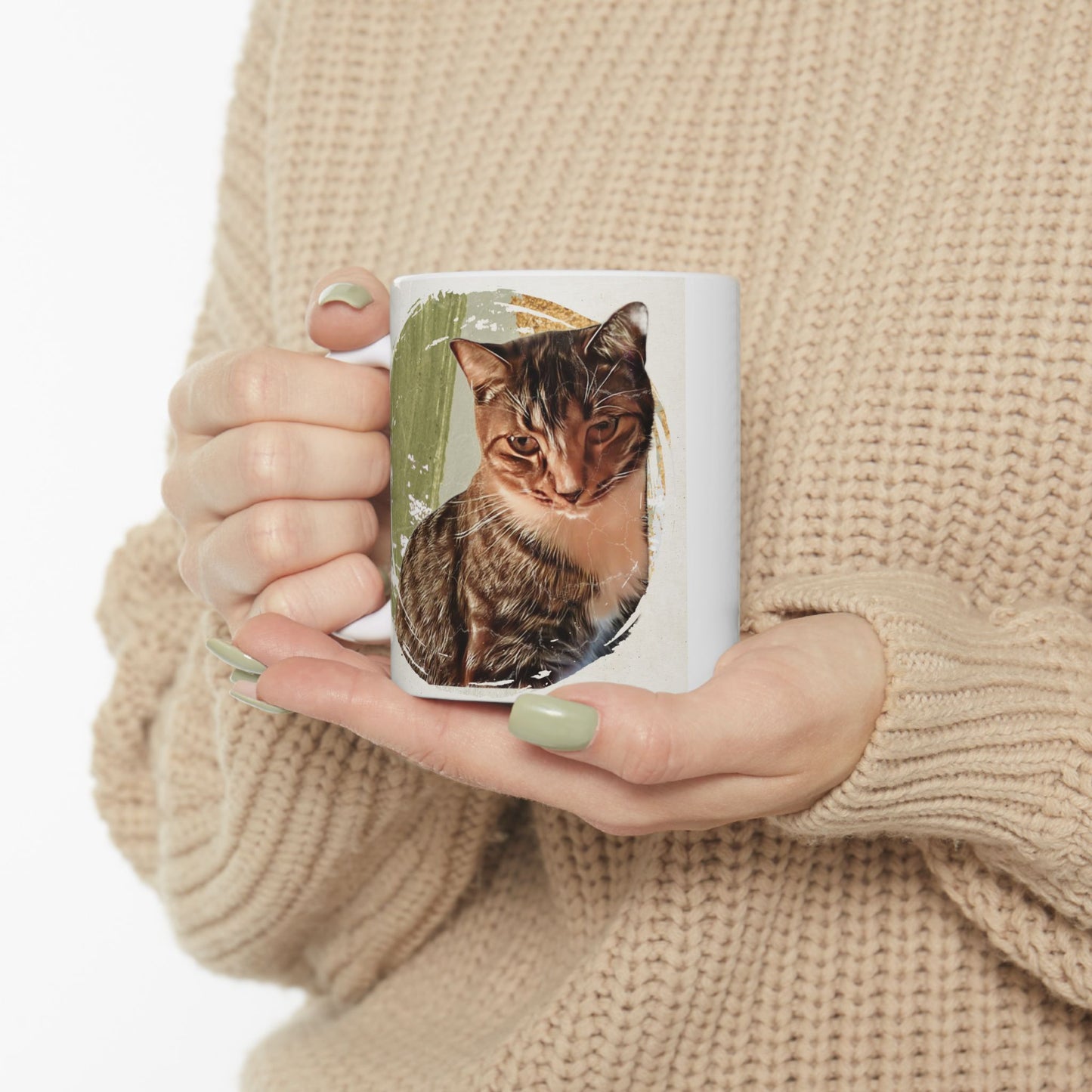 Vintage Cat Ceramic Mug - 11oz & 15oz, Perfect Gift for Cat Lovers