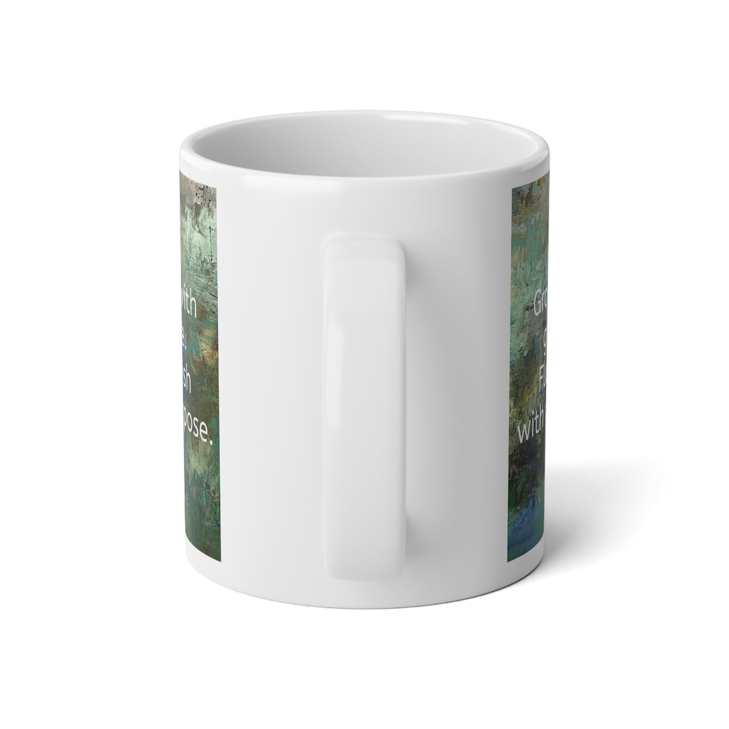Jumbo Mug, Abstract Art Inspirational Dreams 20oz
