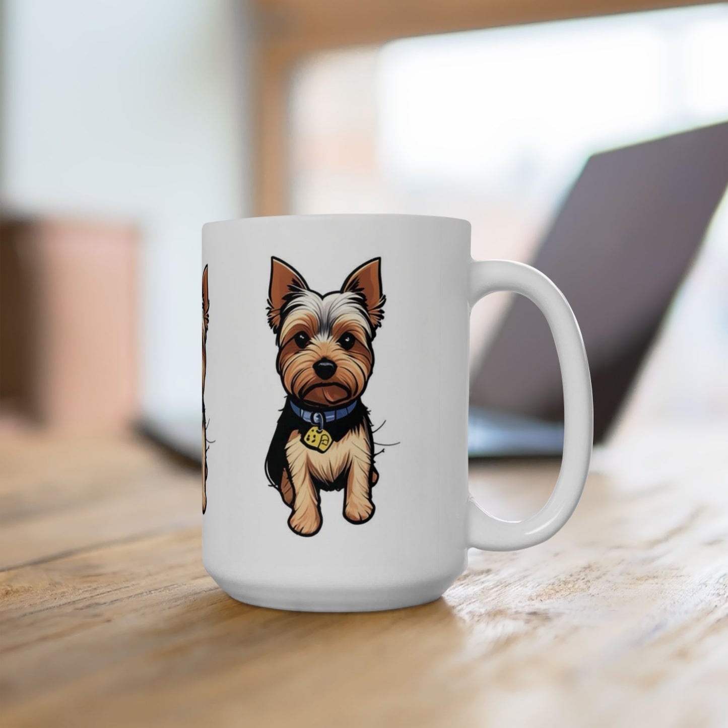 Cute Yorkie Ceramic Mug - Dog Lover Gift (11oz & 15oz)
