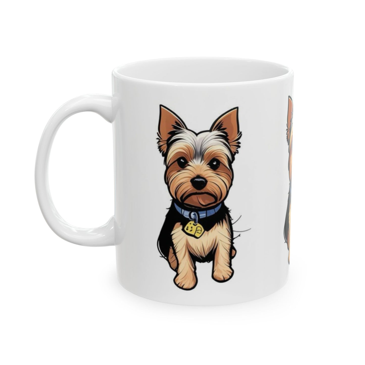 Cute Yorkie Ceramic Mug - Dog Lover Gift (11oz & 15oz)