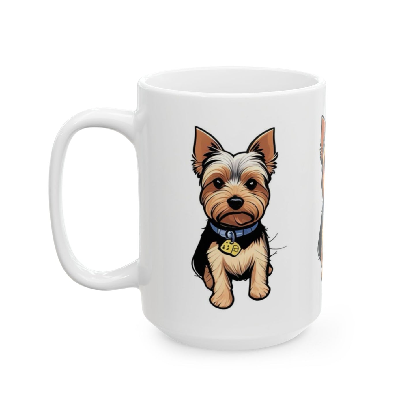 Cute Yorkie Ceramic Mug - Dog Lover Gift (11oz & 15oz)