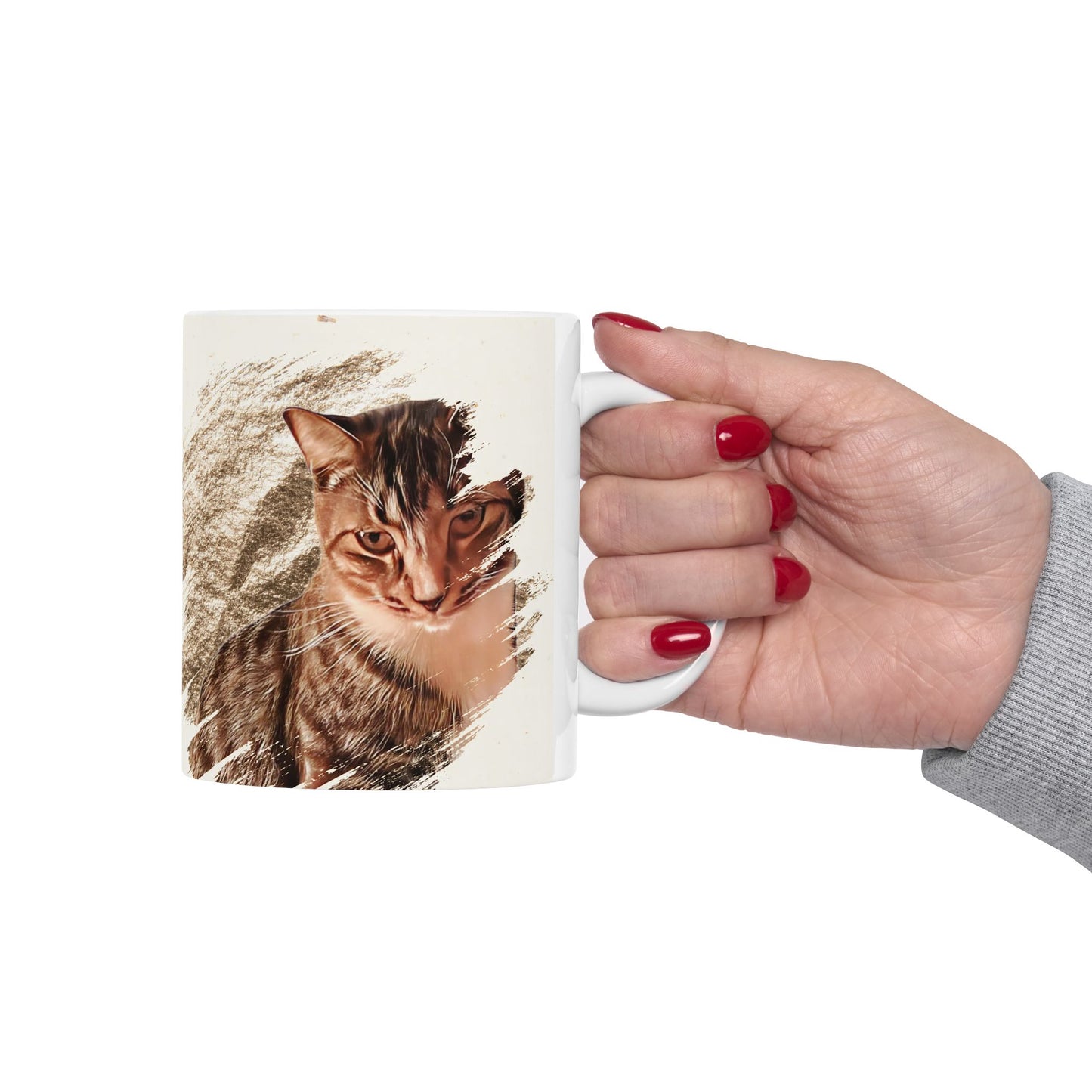 Whimsical Cat Lovers Ceramic Mug - Perfect Gift for Cat Owners, Pet Lovers, Coffee Lovers, Birthday, Personalized Drinkware