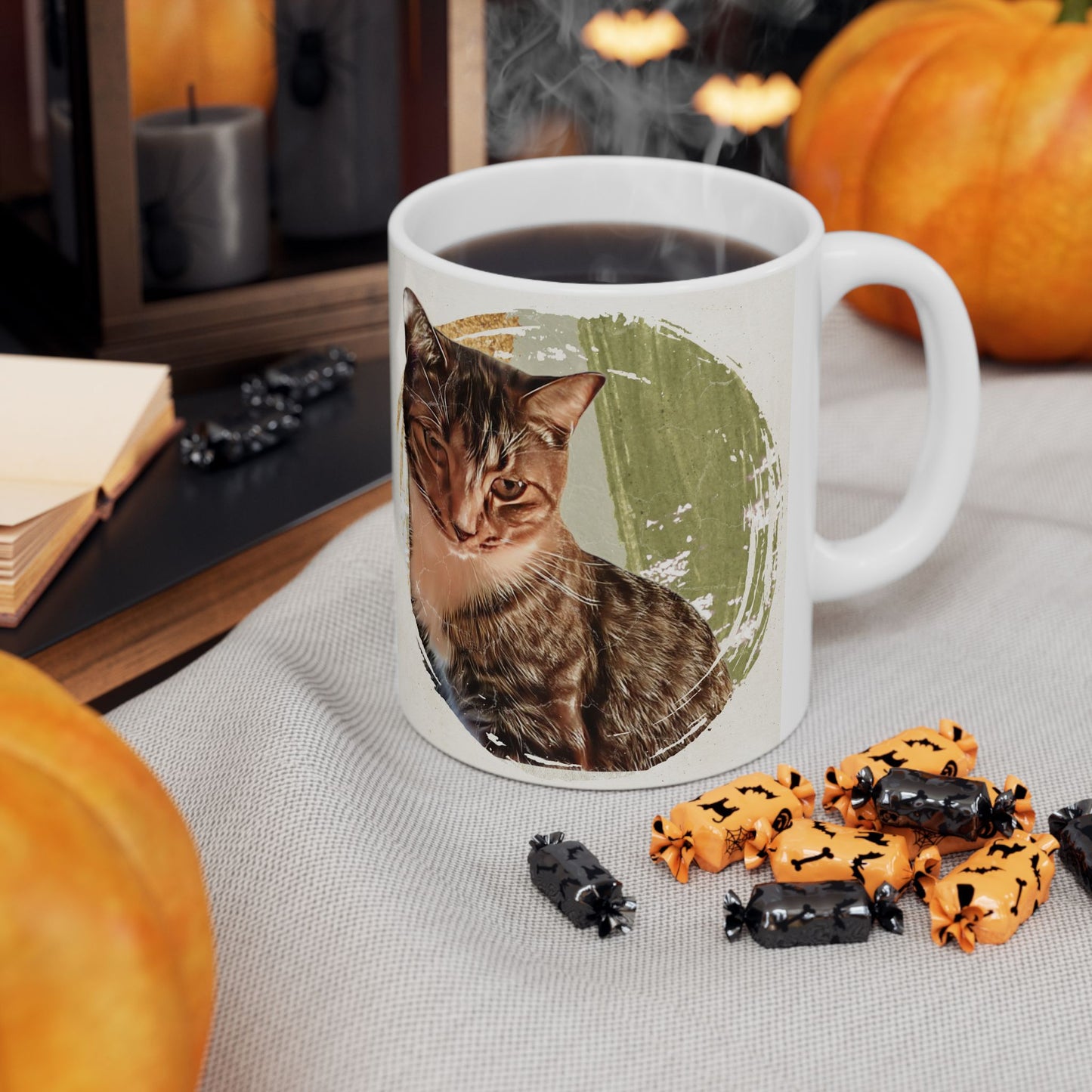 Vintage Cat Ceramic Mug - 11oz & 15oz, Perfect Gift for Cat Lovers