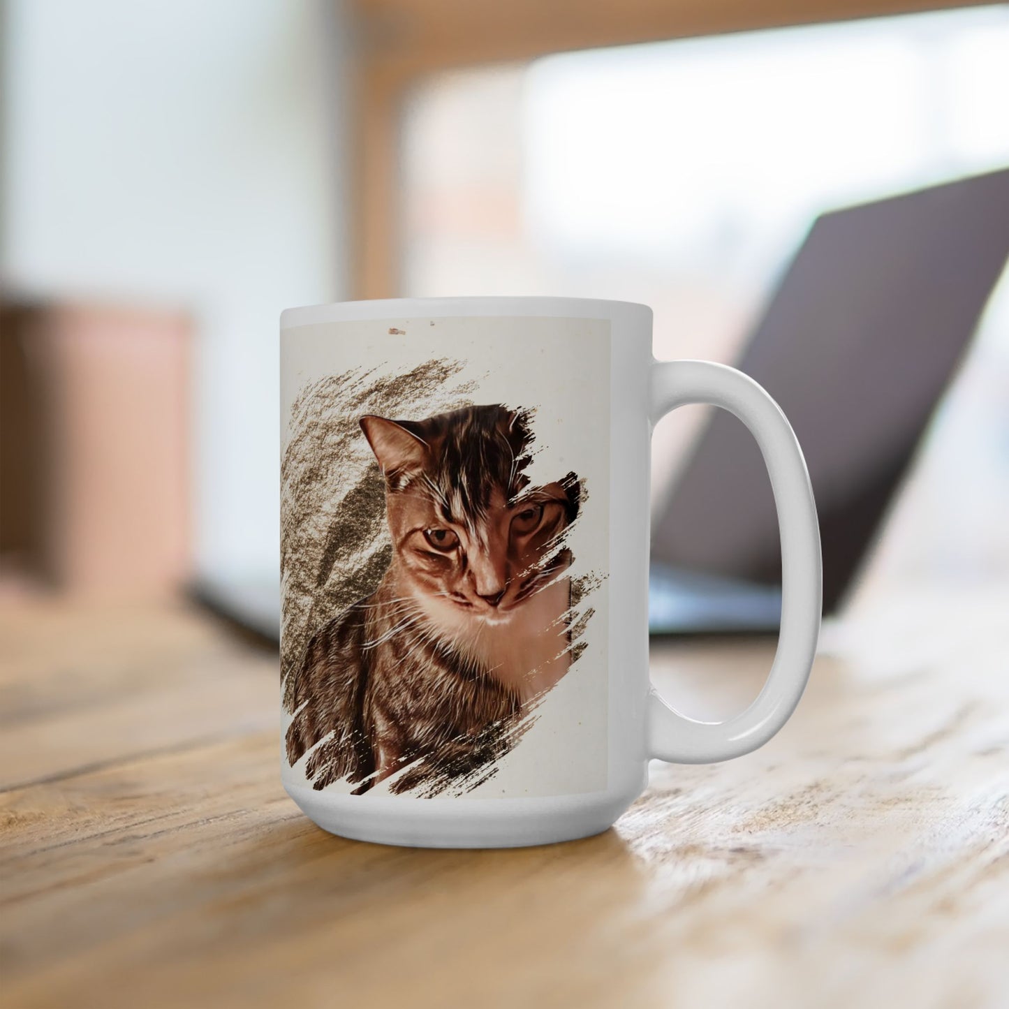 Whimsical Cat Lovers Ceramic Mug - Perfect Gift for Cat Owners, Pet Lovers, Coffee Lovers, Birthday, Personalized Drinkware