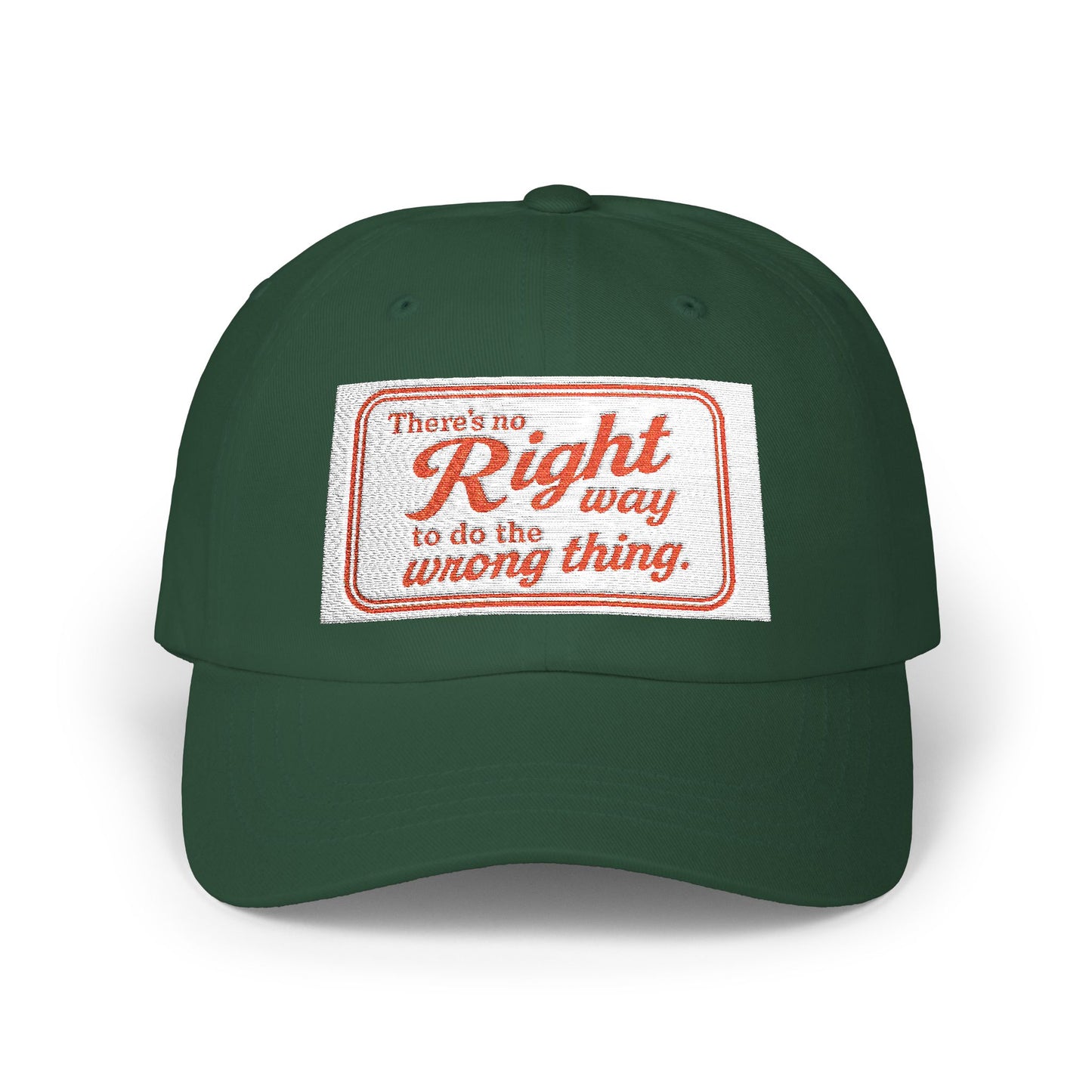 Classic Dad Cap with 'There's No Right Way to Do the Wrong Thing' Quote, Stylish Cap for Dads, Gifts for Father's Day, Casual Everyday [...]