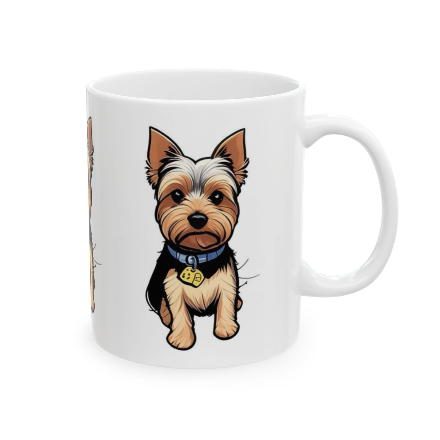 Cute Yorkie Ceramic Mug - Dog Lover Gift (11oz & 15oz)