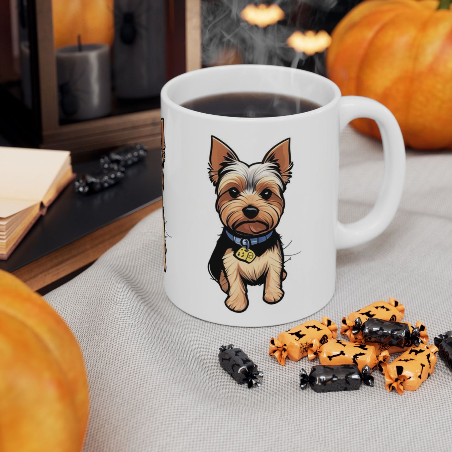 Cute Yorkie Ceramic Mug - Dog Lover Gift (11oz & 15oz)