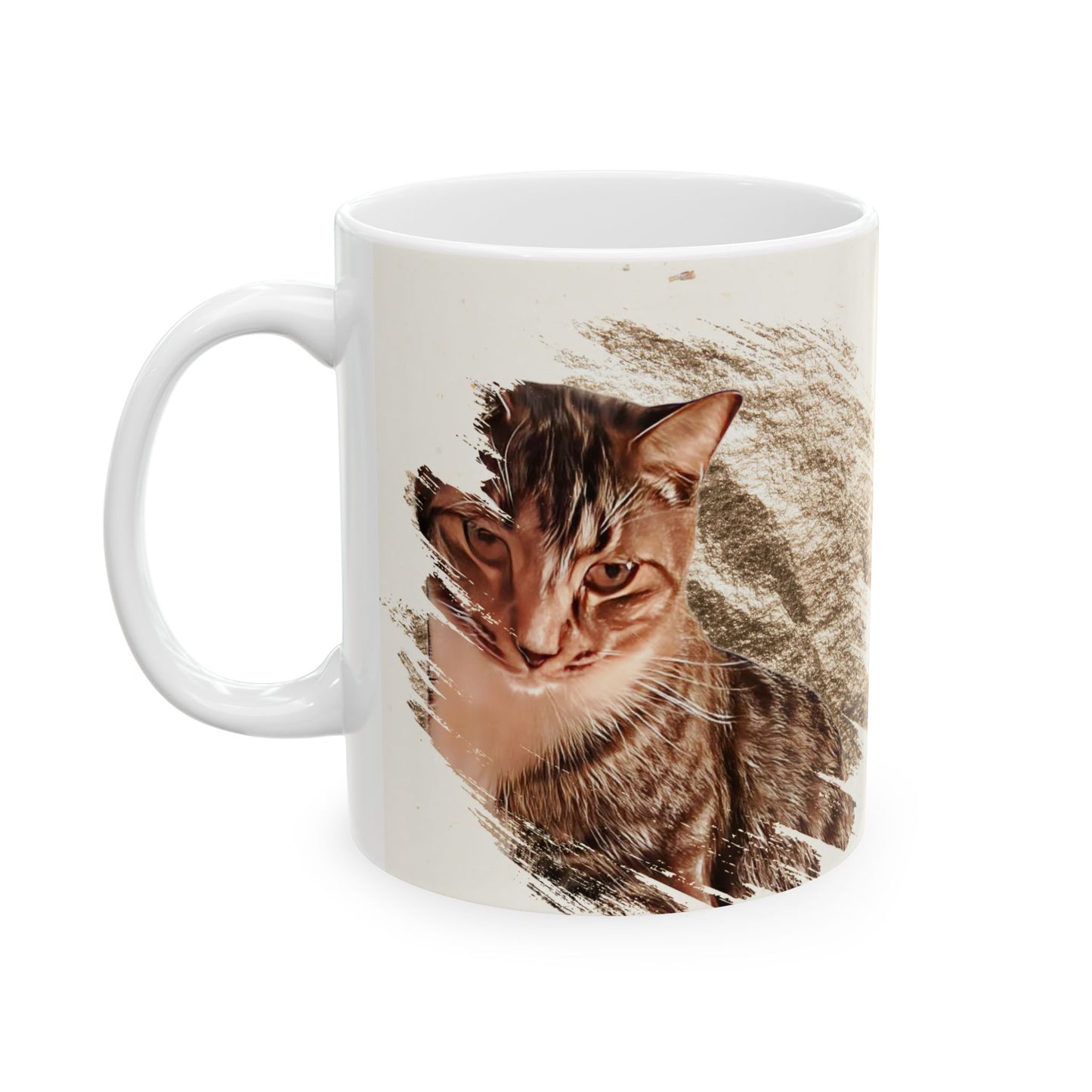 Whimsical Cat Lovers Ceramic Mug - Perfect Gift for Cat Owners, Pet Lovers, Coffee Lovers, Birthday, Personalized Drinkware