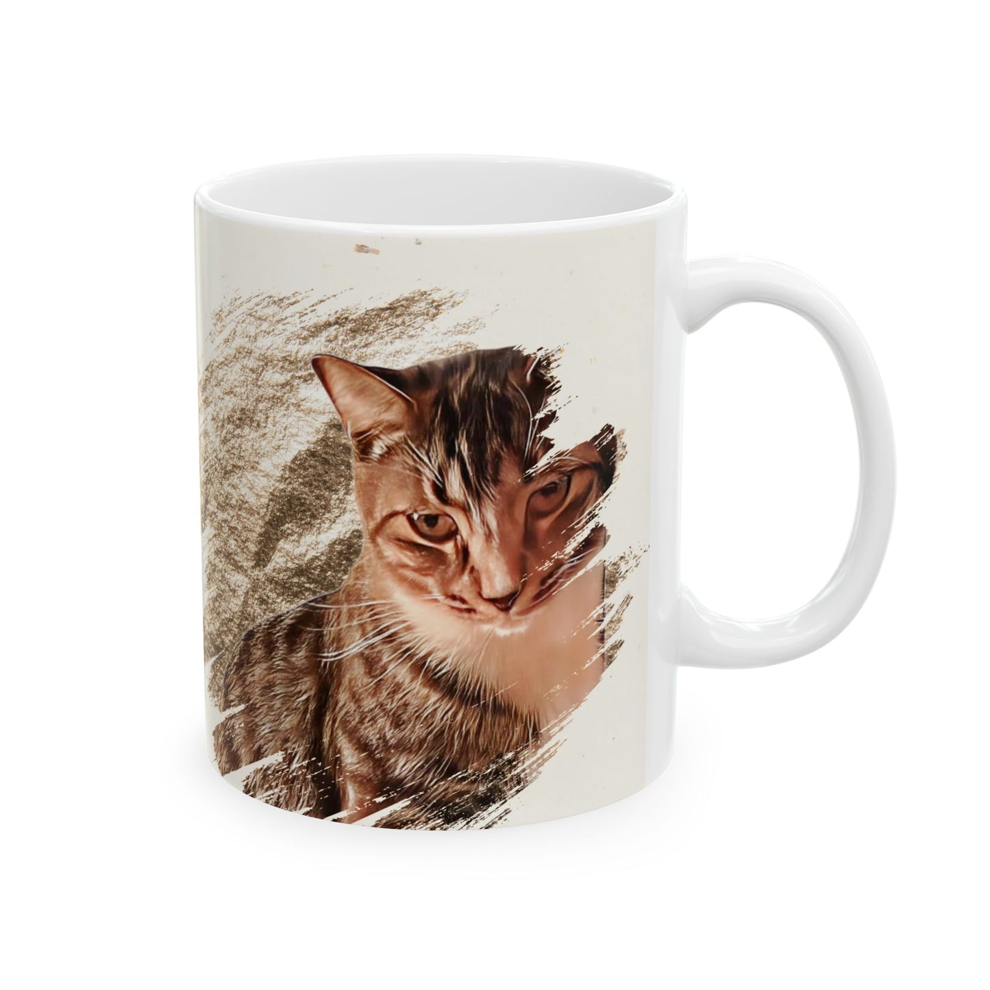 Whimsical Cat Lovers Ceramic Mug - Perfect Gift for Cat Owners, Pet Lovers, Coffee Lovers, Birthday, Personalized Drinkware